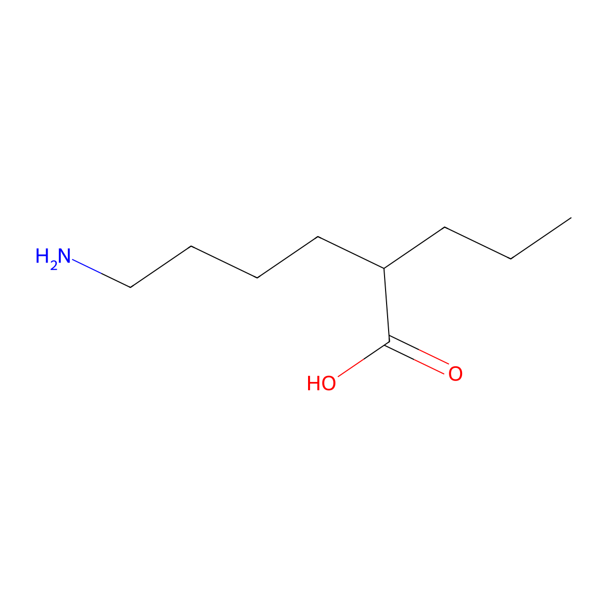 6-Amino-2-propylhexanoic acid molecular structure, CAS 4751-72-8