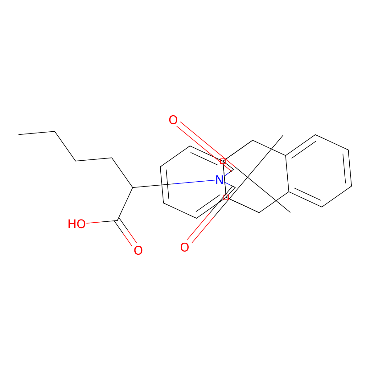 2-(12,14-dioxo-11,12,14,15-tetrahydro-9H-9,10-[3,4]epipyrroloanthracen-13(10H)-yl)hexanoic acid molecular structure, CAS 475100-30-2