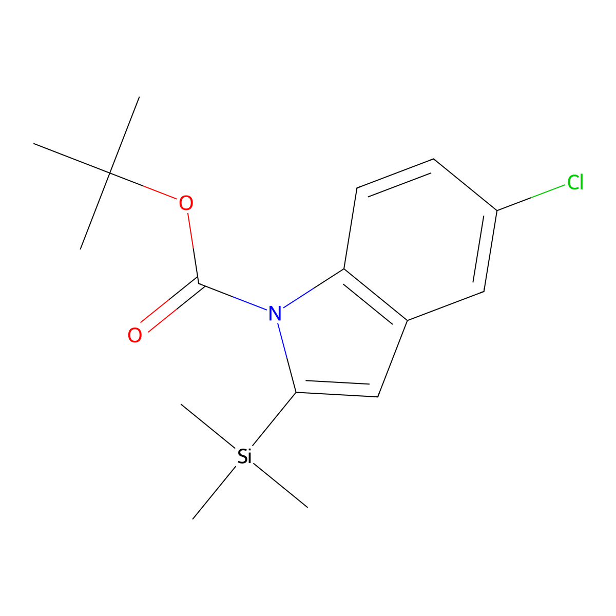 1-Boc-5-chloro-2-trimethylsilanyl-indole molecular structure, CAS 475102-16-0