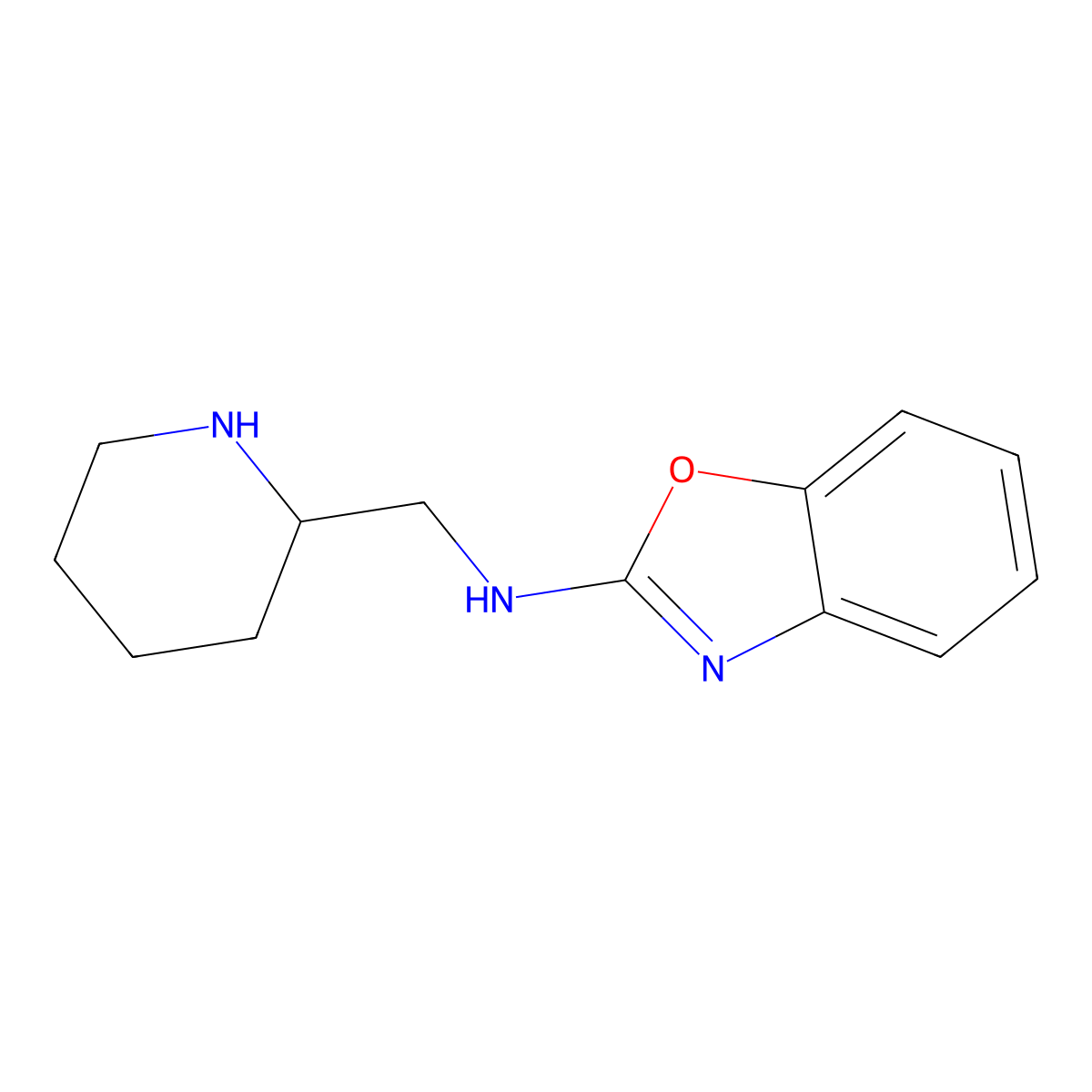N-(2-piperidinylmethyl)-2-benzoxazolamine molecular structure, CAS 475105-37-4