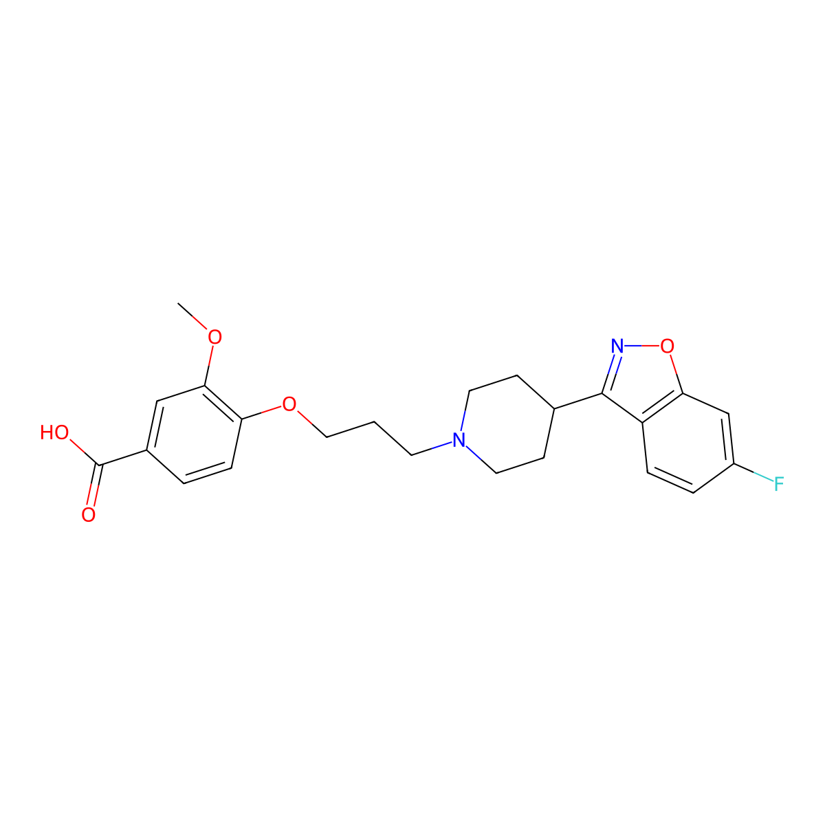 Iloperidone metabolite P95 molecular structure, CAS 475110-48-6