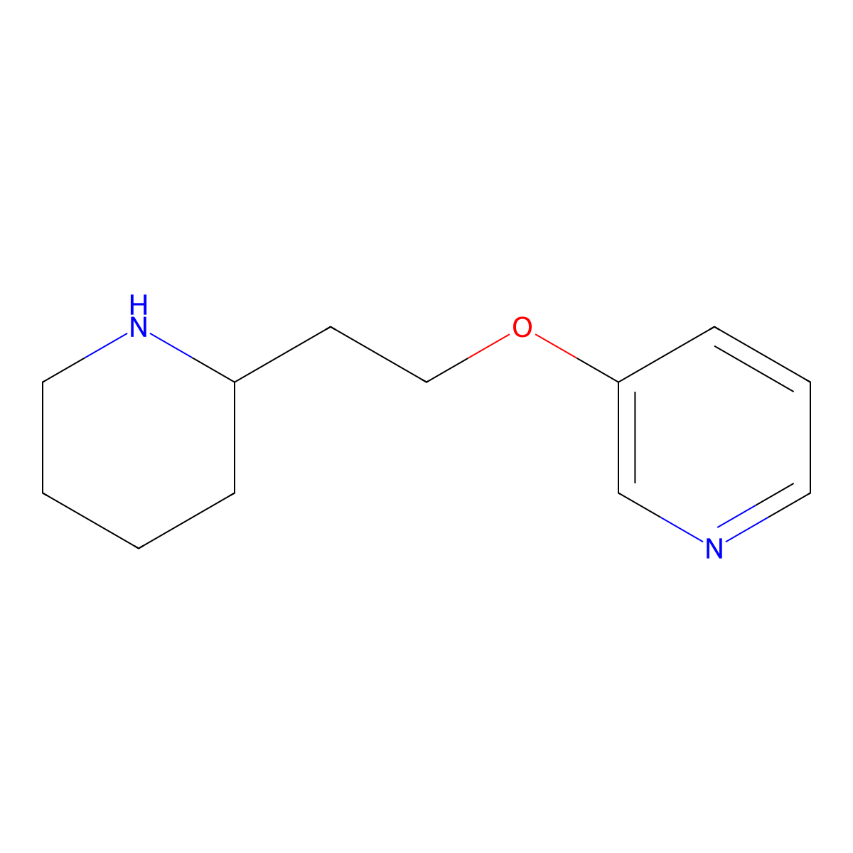 3-(2-Piperidin-2-ylethoxy)pyridine molecular structure, CAS 475144-82-2