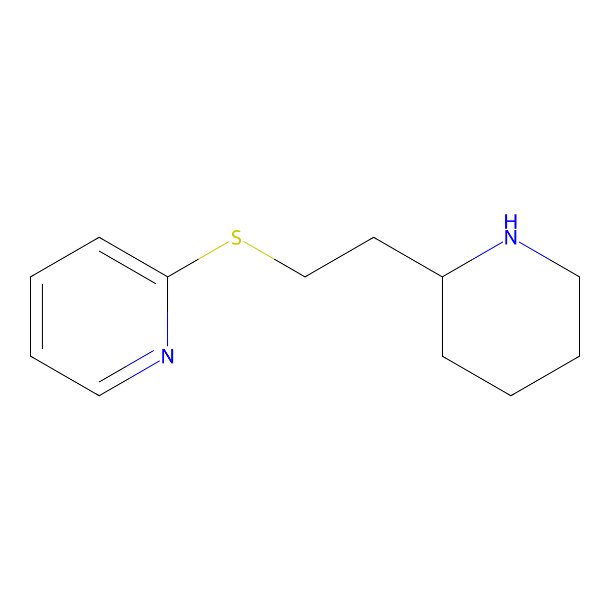2-{[2-(Piperidin-2-yl)ethyl]sulfanyl}pyridine molecular structure, CAS 475144-97-9