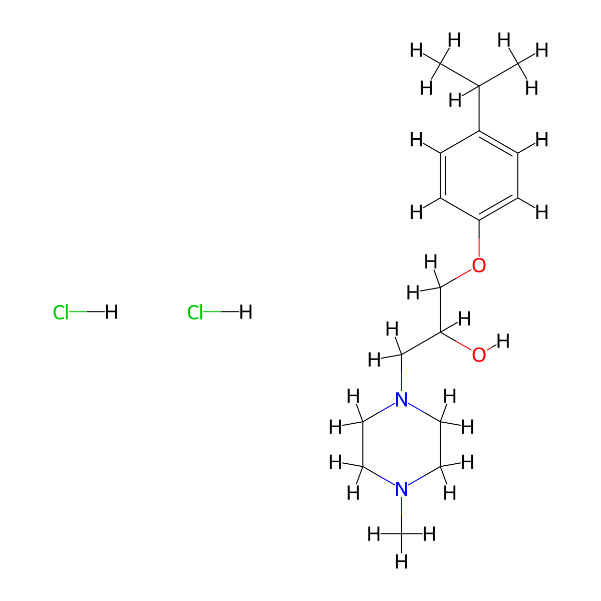 1-(4-Isopropylphenoxy)-3-(4-methylpiperazin-1-yl)propan-2-ol dihydrochloride molecular structure, CAS 475146-17-9