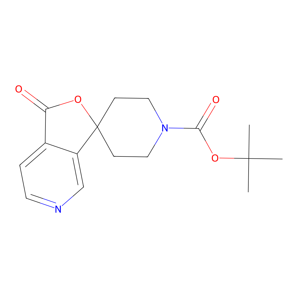 tert-Butyl 1-oxo-1H-spiro[furo[3,4-c]pyridine-3,4'-piperidine]-1'-carboxylate molecular structure, CAS 475152-17-1