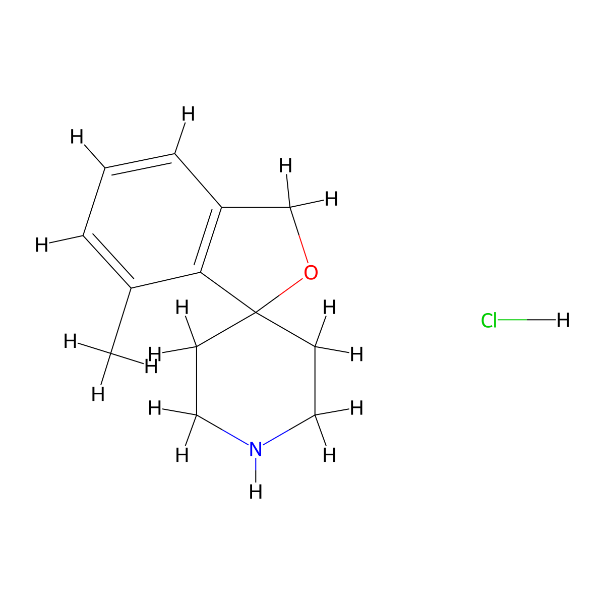 7-Methyl-3H-spiro[isobenzofuran-1,4'-piperidine] hydrochloride molecular structure, CAS 475152-36-4
