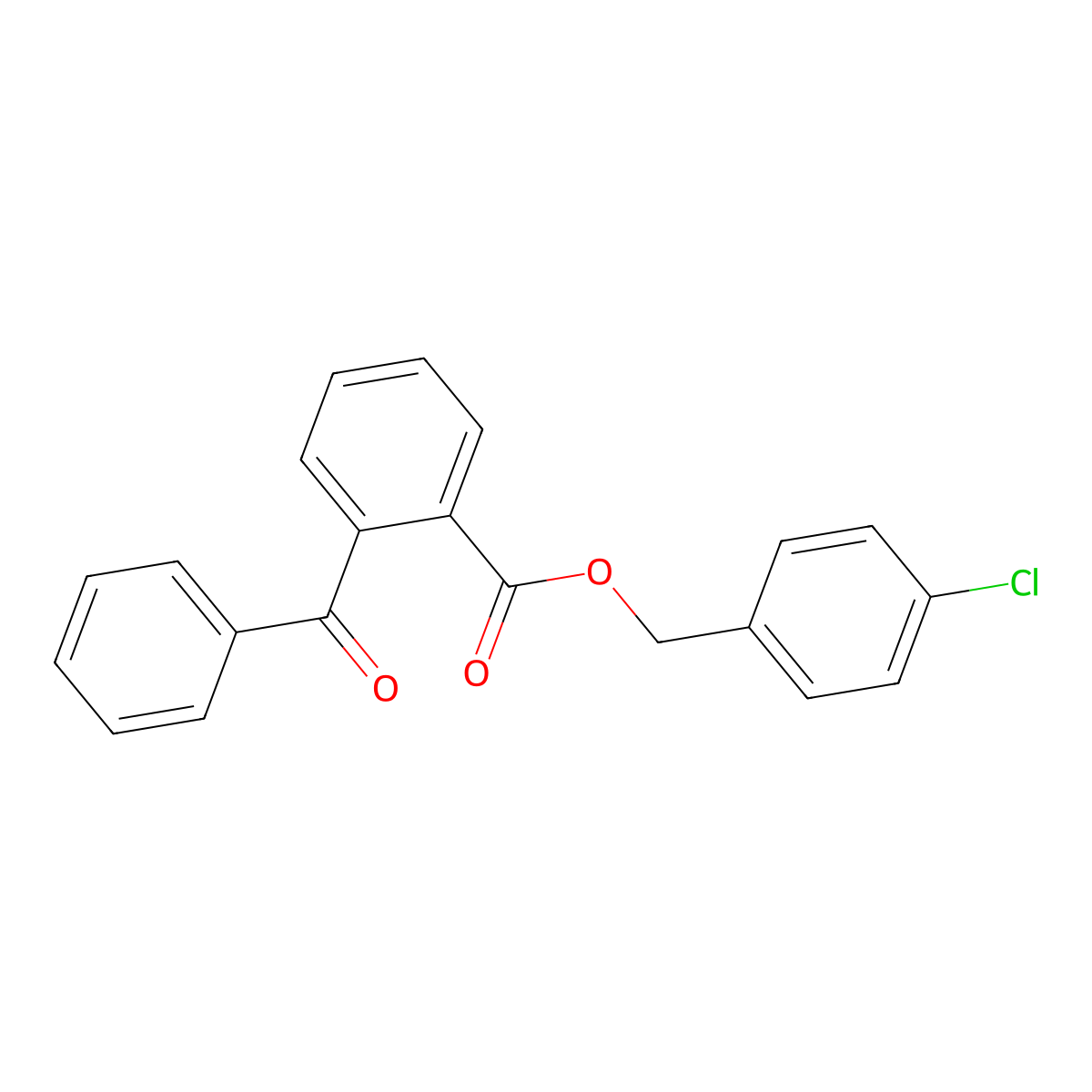 4-Chlorobenzyl 2-benzoylbenzoate molecular structure, CAS 475191-68-5