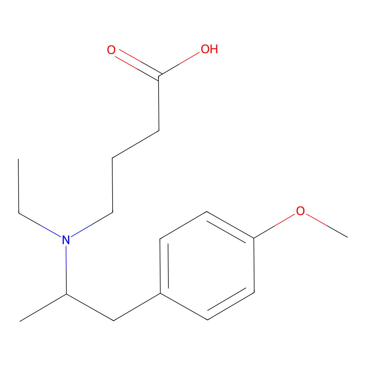 4-(Ethyl(1-(4-methoxyphenyl)propan-2-yl)amino)butanoic acid molecular structure, CAS 475203-77-1