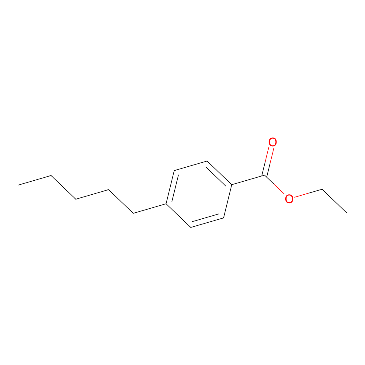 4-Pentylbenzoic acid ethyl ester molecular structure, CAS 475208-89-0