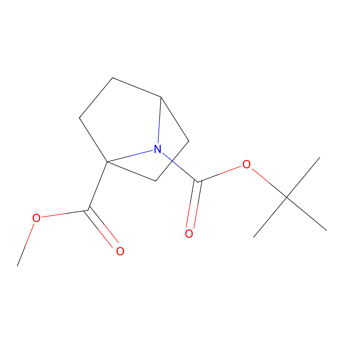 7-Tert-butyl 1-methyl 7-azabicyclo[2.2.1]heptane-1,7-dicarboxylate molecular structure, CAS 475212-05-6