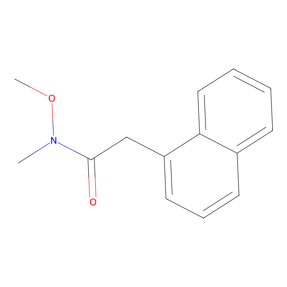 N-methoxy-N-methyl-2-(naphthalen-1-yl)acetamide molecular structure, CAS 475213-17-3
