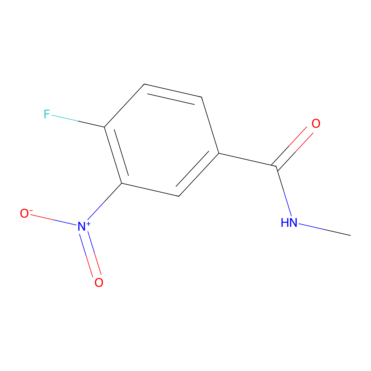 4-fluoro-N-methyl-3-nitrobenzamide molecular structure, CAS 475216-25-2