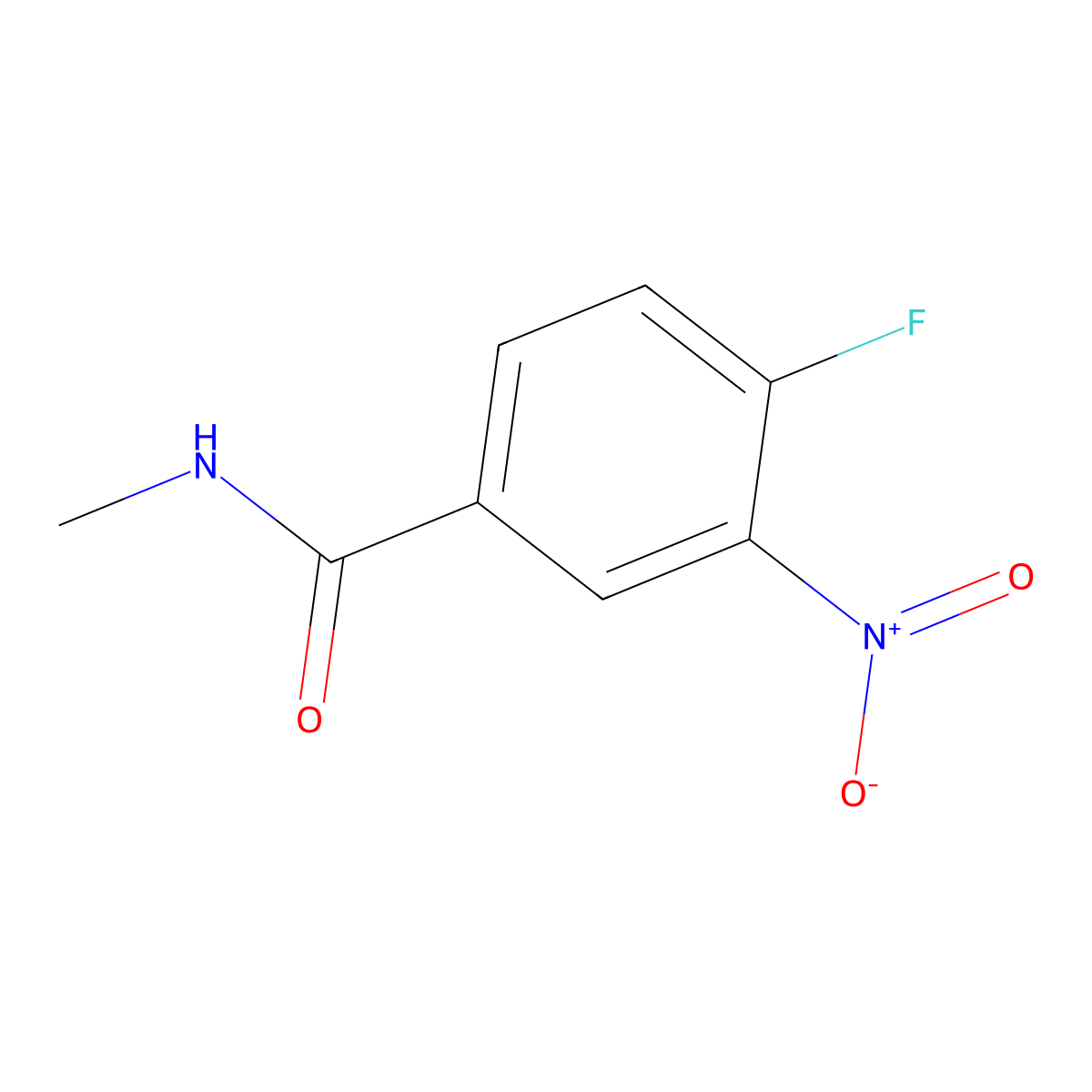 4-fluoro-N-methyl-3-nitrobenzamide molecular structure, CAS 475216-25-2