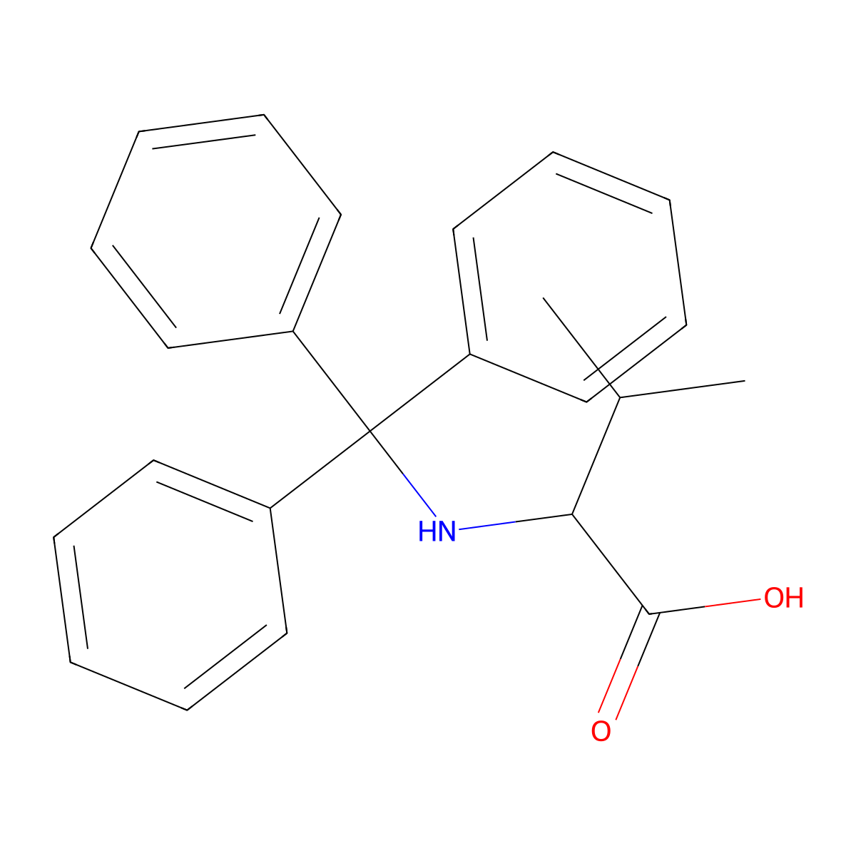 Trityl-L-valine molecular structure, CAS 47522-06-5