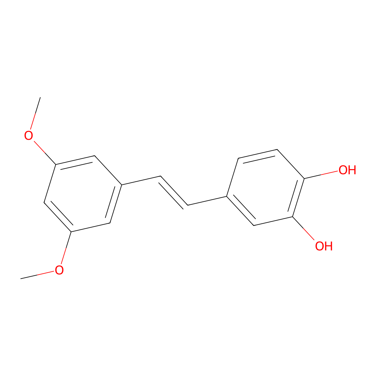 3'-Hydroxypterostilbene molecular structure, CAS 475231-21-1