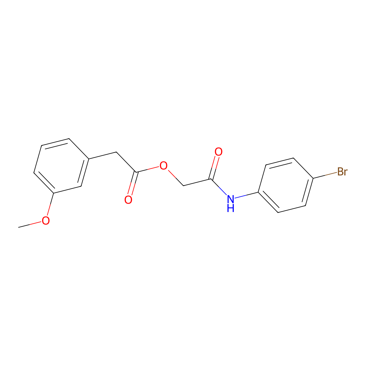 2-[(4-Bromophenyl)amino]-2-oxoethyl (3-methoxyphenyl)acetate molecular structure, CAS 475237-14-0