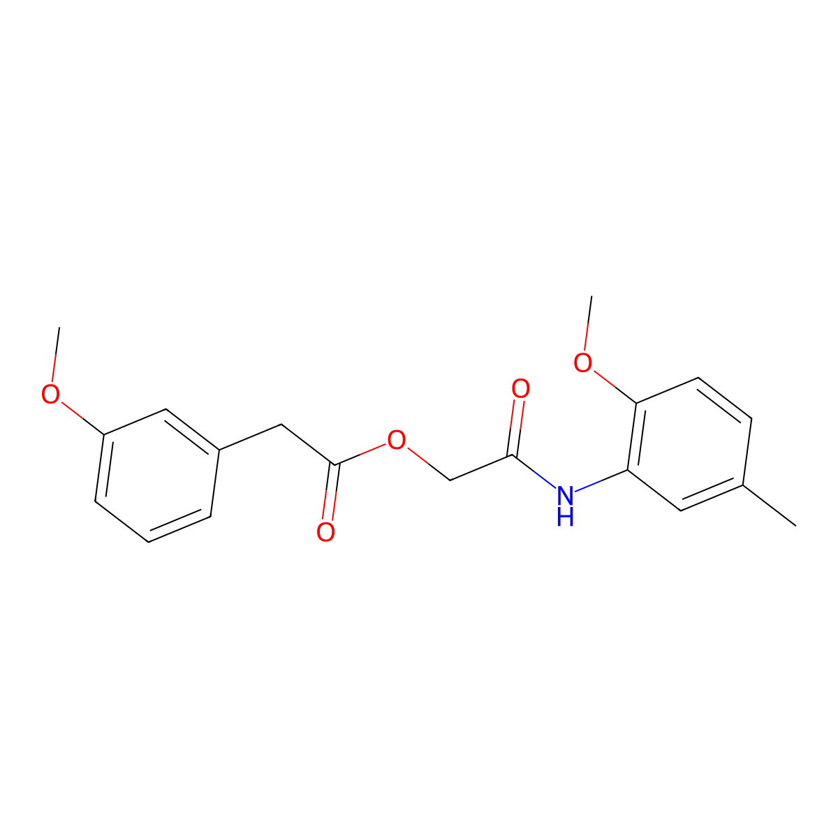 2-[(2-Methoxy-5-methylphenyl)amino]-2-oxoethyl (3-methoxyphenyl)acetate molecular structure, CAS 475237-30-0