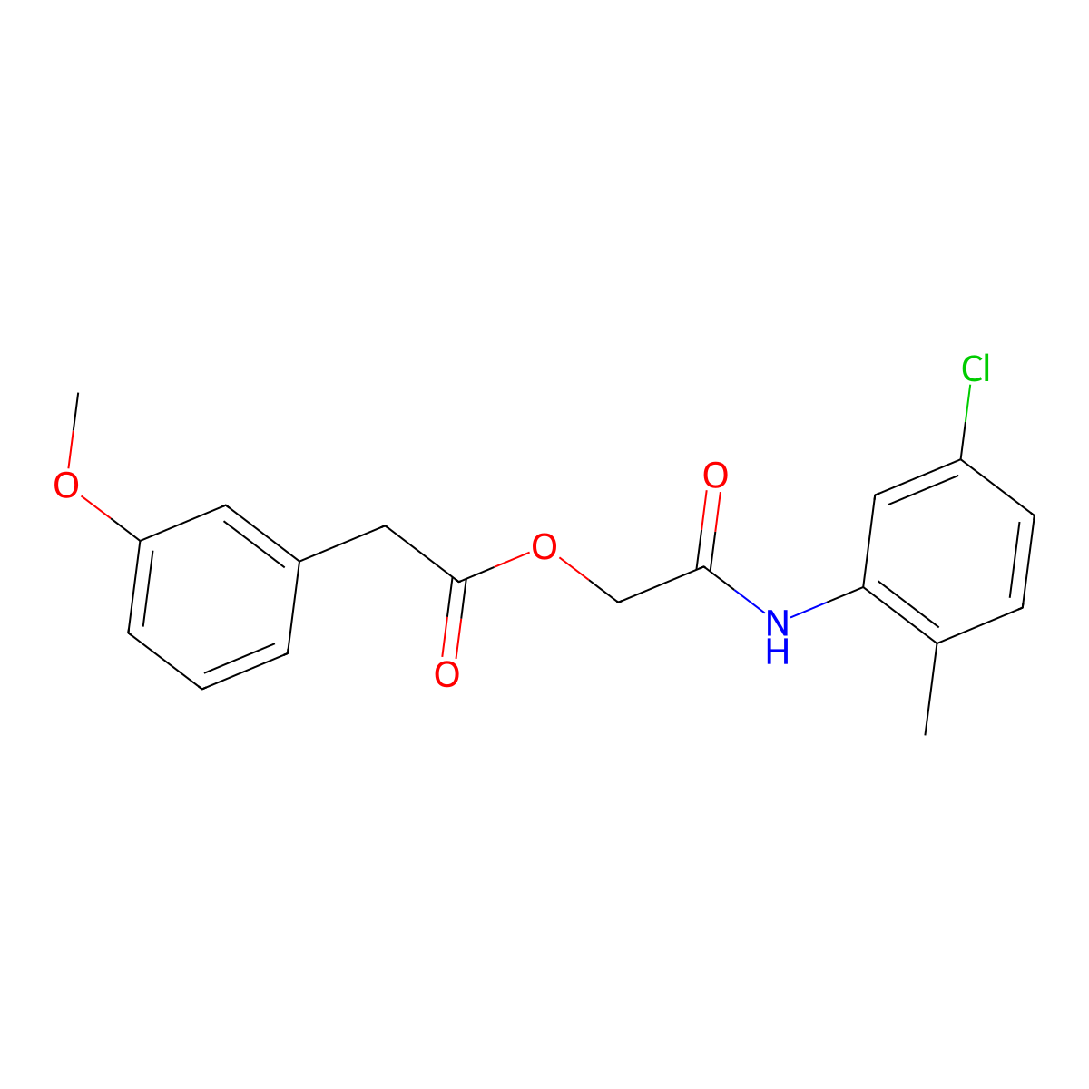 2-[(5-Chloro-2-methylphenyl)amino]-2-oxoethyl (3-methoxyphenyl)acetate molecular structure, CAS 475237-32-2
