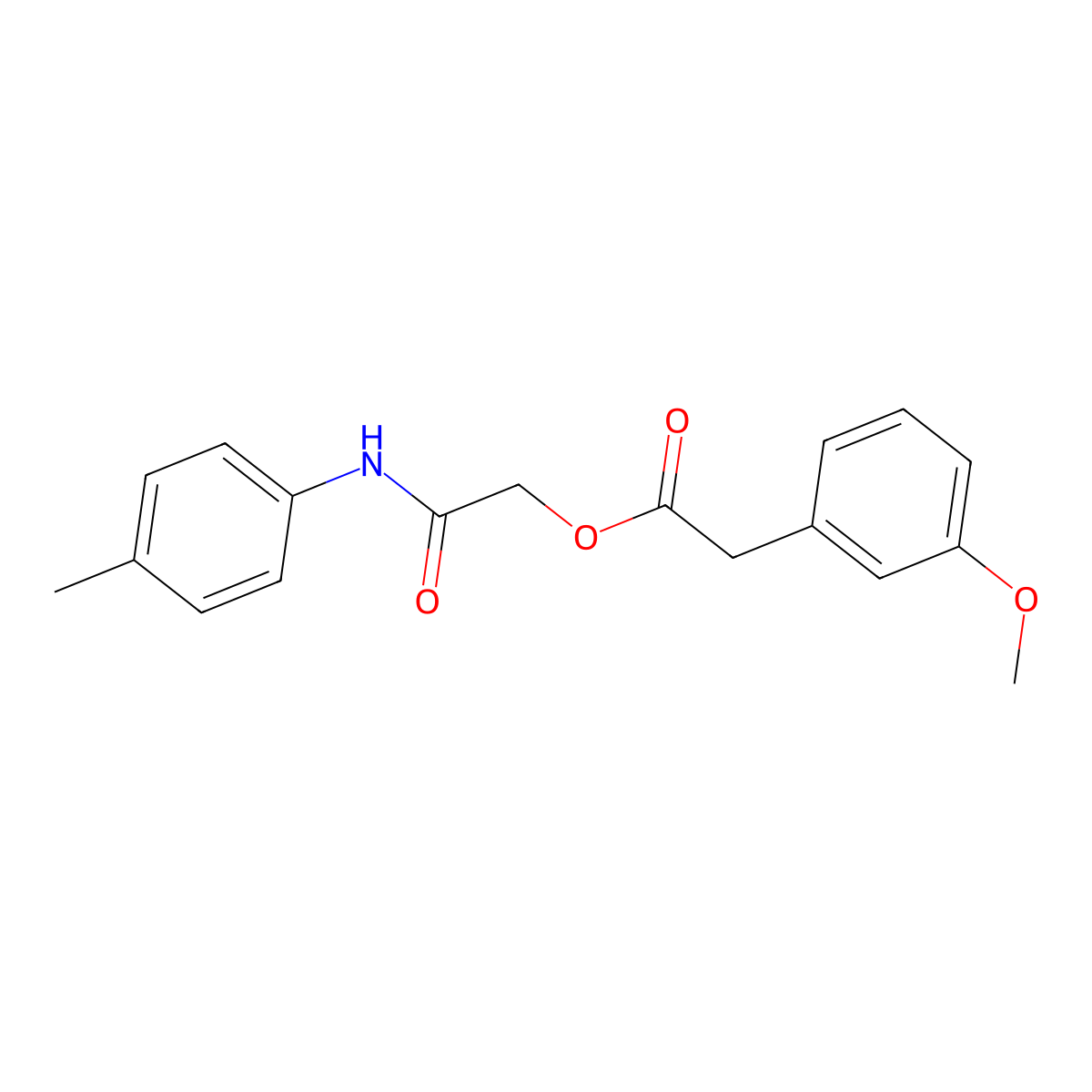 2-[(4-Methylphenyl)amino]-2-oxoethyl (3-methoxyphenyl)acetate molecular structure, CAS 475237-40-2