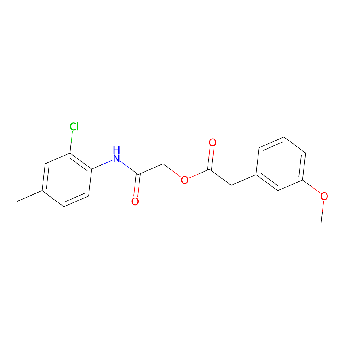 2-[(2-Chloro-4-methylphenyl)amino]-2-oxoethyl (3-methoxyphenyl)acetate molecular structure, CAS 475237-70-8