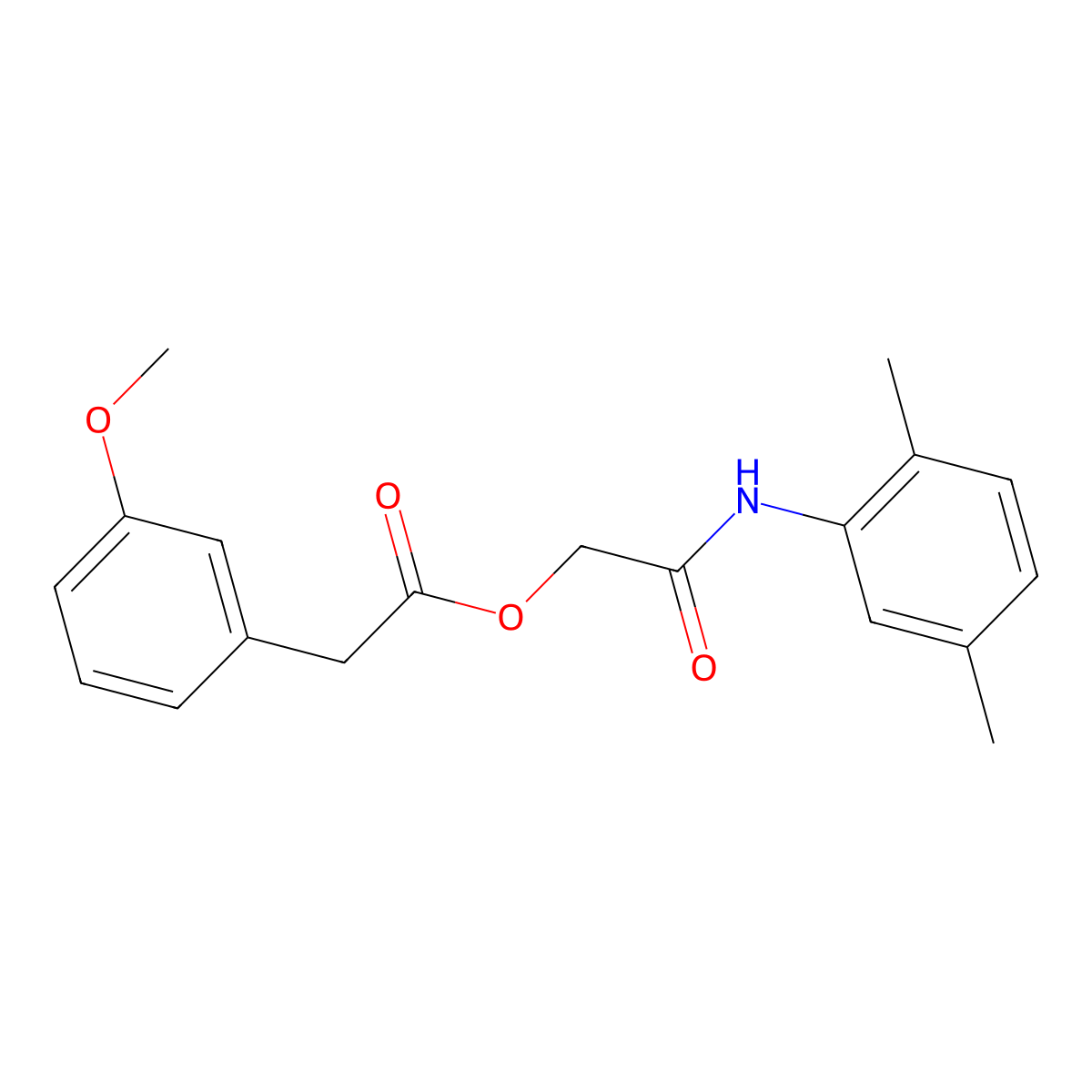 2-[(2,5-Dimethylphenyl)amino]-2-oxoethyl (3-methoxyphenyl)acetate molecular structure, CAS 475237-79-7