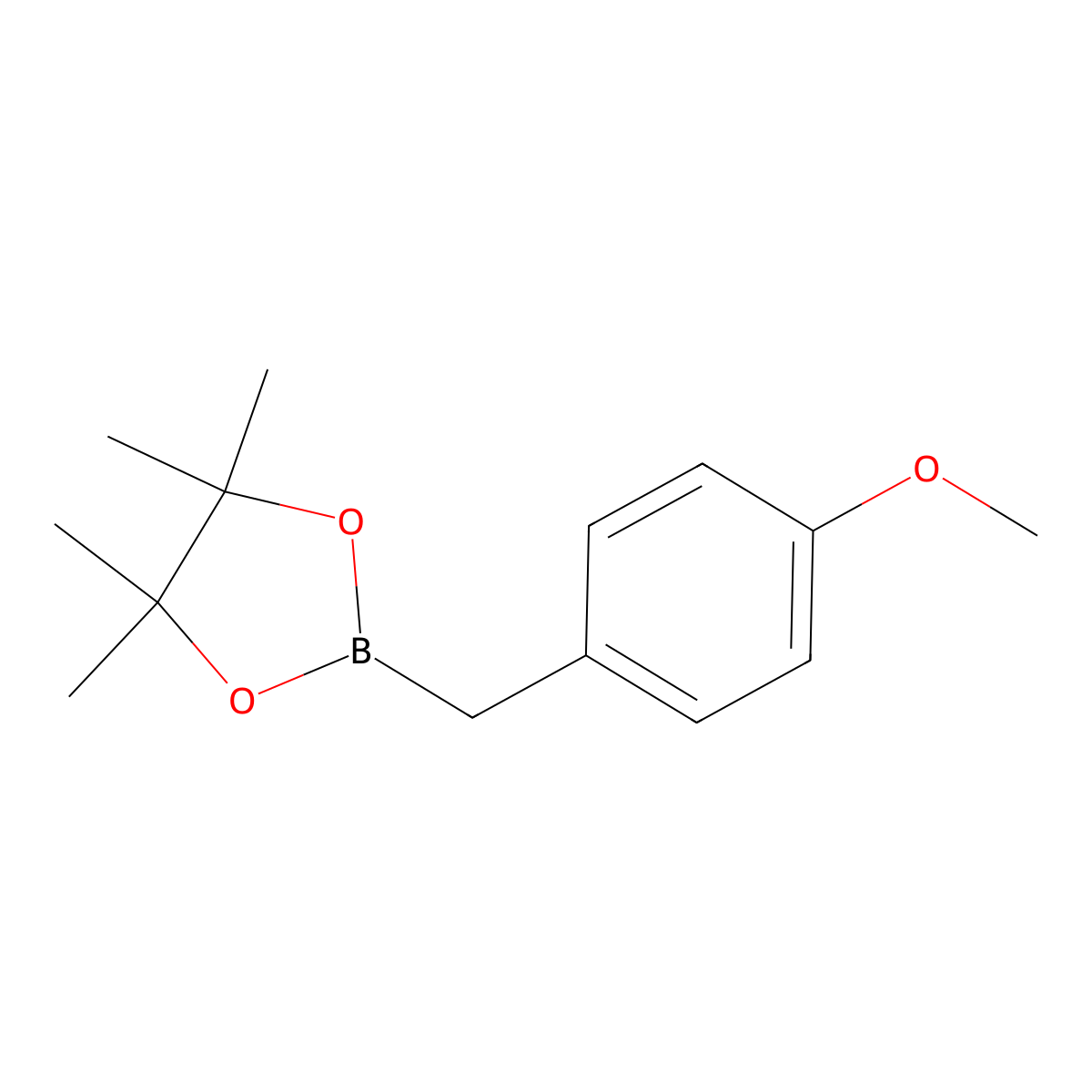 2-(4-Methoxybenzyl)-4,4,5,5-tetramethyl-1,3,2-dioxaborolane molecular structure, CAS 475250-52-3