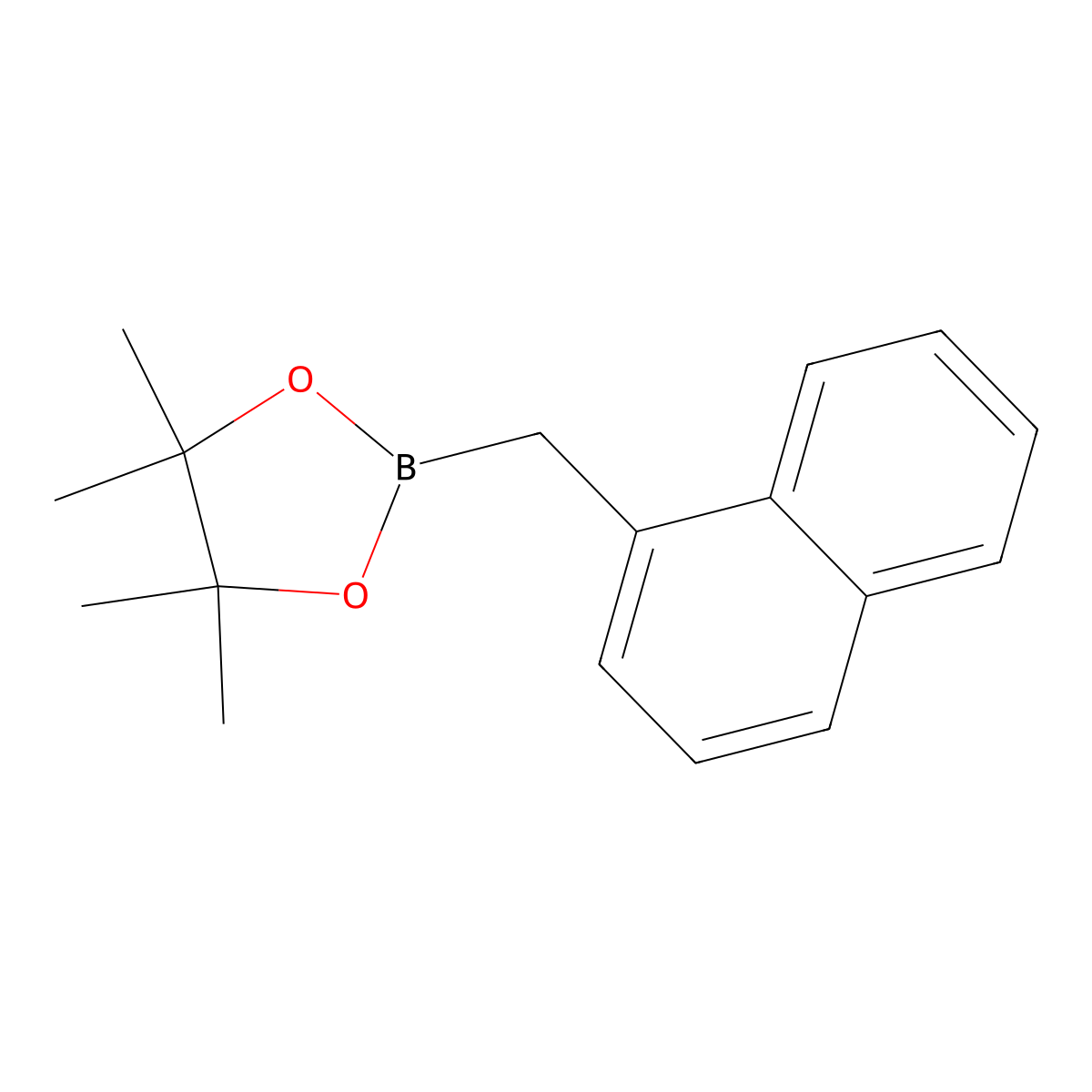 4,4,5,5-Tetramethyl-2-(naphthalen-1-ylmethyl)-1,3,2-dioxaborolane molecular structure, CAS 475250-57-8