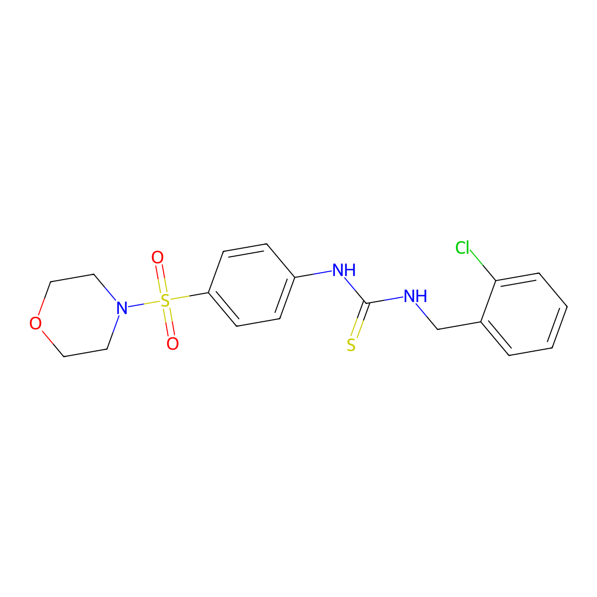 1-(2-Chlorobenzyl)-3-[4-(morpholin-4-ylsulfonyl)phenyl]thiourea molecular structure, CAS 475252-39-2