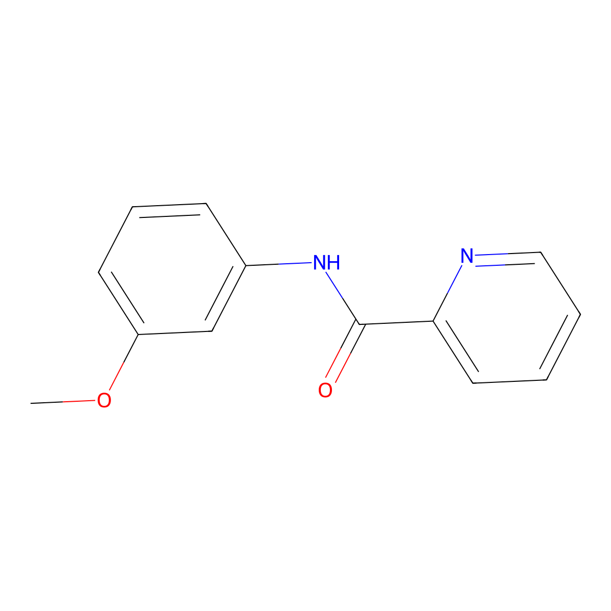 N-(3-methoxyphenyl)picolinamide molecular structure, CAS 475272-61-8
