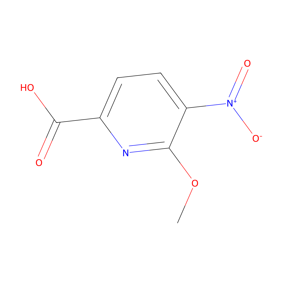6-Methoxy-5-nitropyridine-2-carboxylic acid molecular structure, CAS 475272-62-9