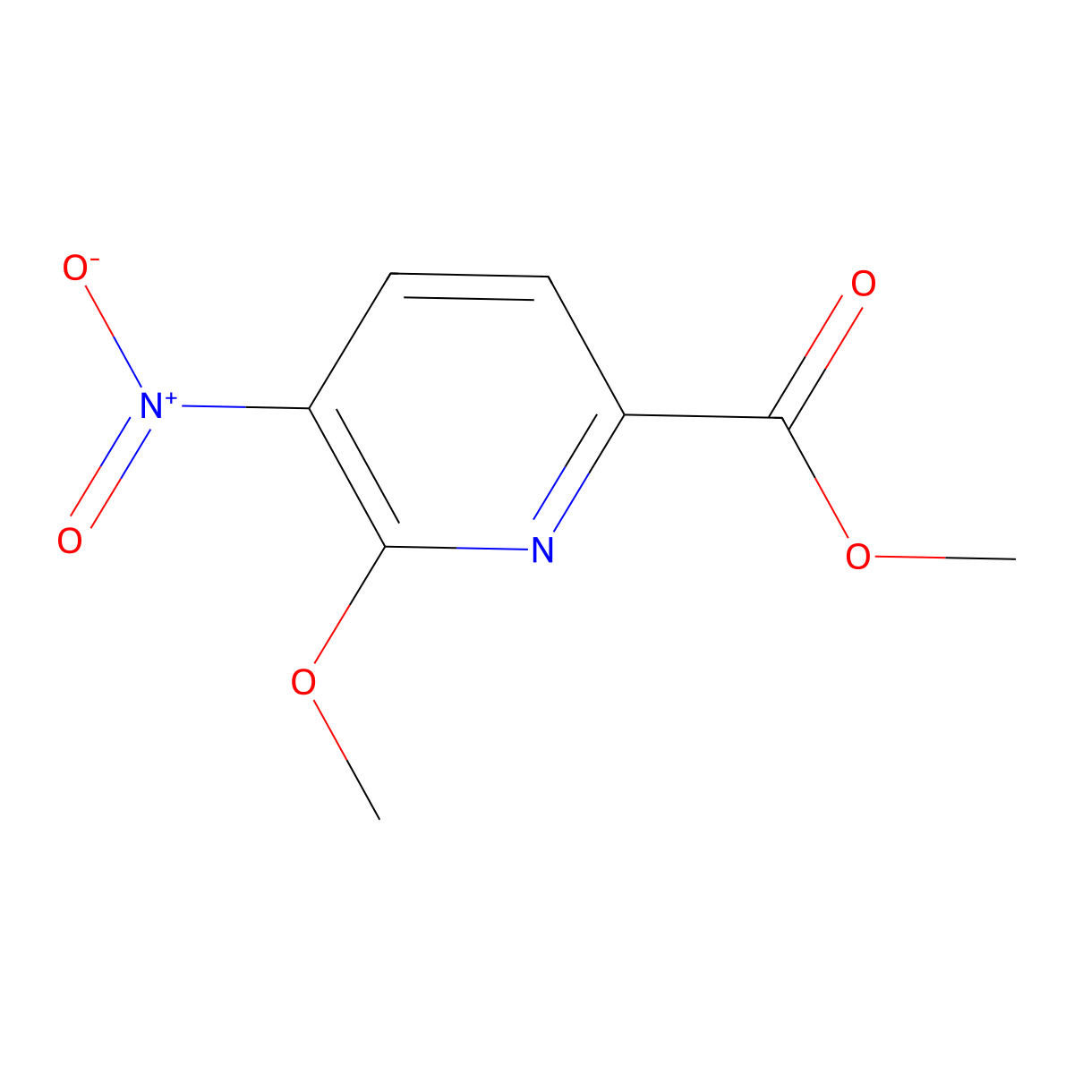 6-Methoxy-5-nitro-pyridine-2-carboxylic acid methyl ester molecular structure, CAS 475272-65-2
