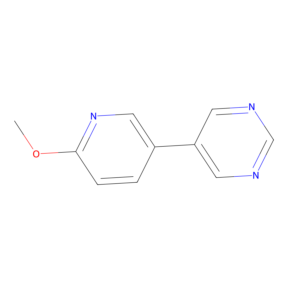 5-(6-Methoxypyridin-3-yl)pyrimidine molecular structure, CAS 475275-80-0
