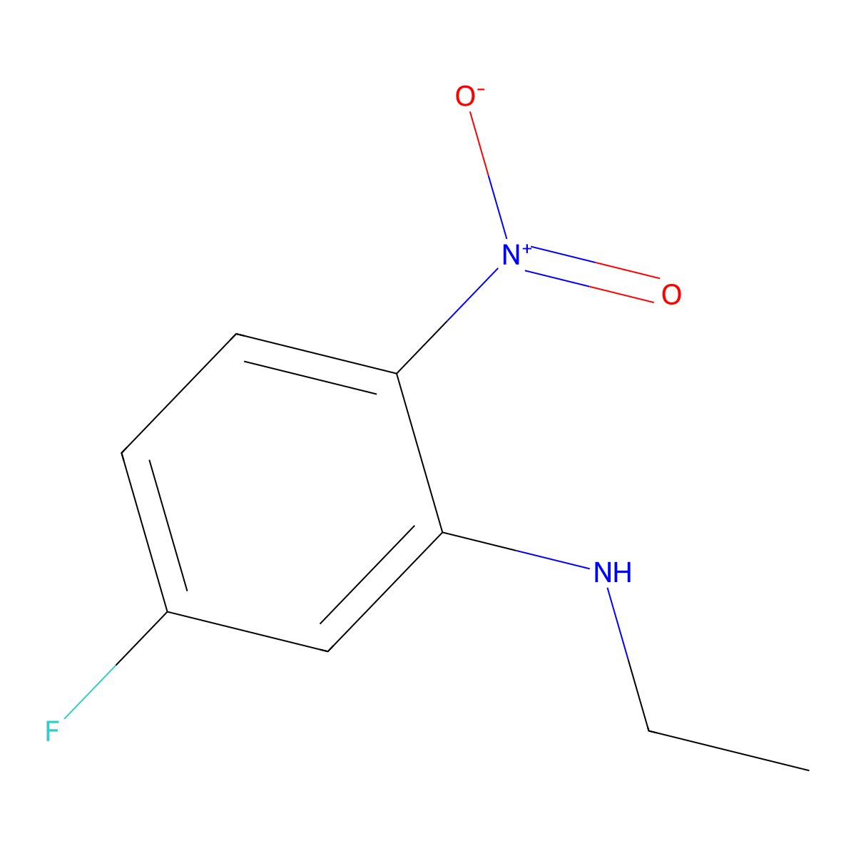 N-ethyl-5-fluoro-2-nitroaniline molecular structure, CAS 475278-46-7