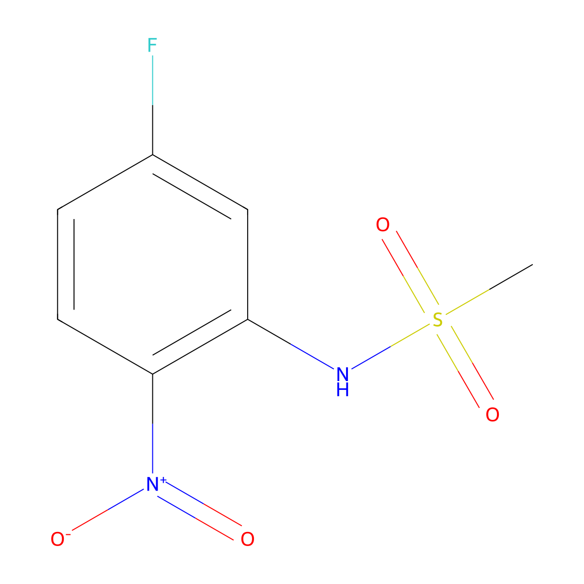 N-(5-fluoro-2-nitrophenyl)methanesulfonamide molecular structure, CAS 475278-66-1