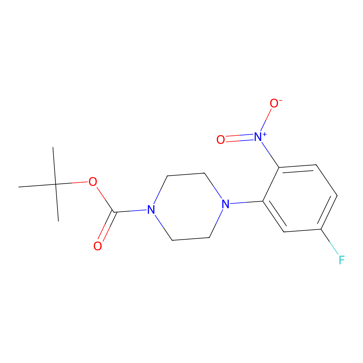 tert-Butyl 4-(5-Fluoro-2-nitrophenyl)piperazine-1-carboxylate molecular structure, CAS 475279-74-4