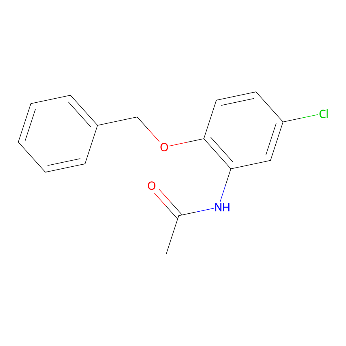N-(5-chloro-2-phenylmethoxyphenyl)acetamide molecular structure, CAS 475287-71-9