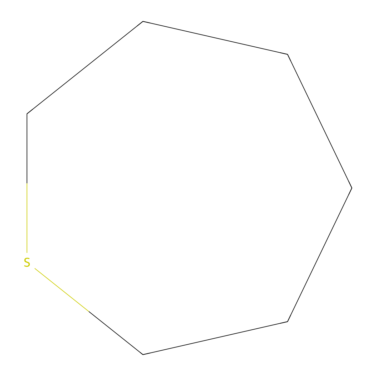 Thiepane molecular structure, CAS 4753-80-4