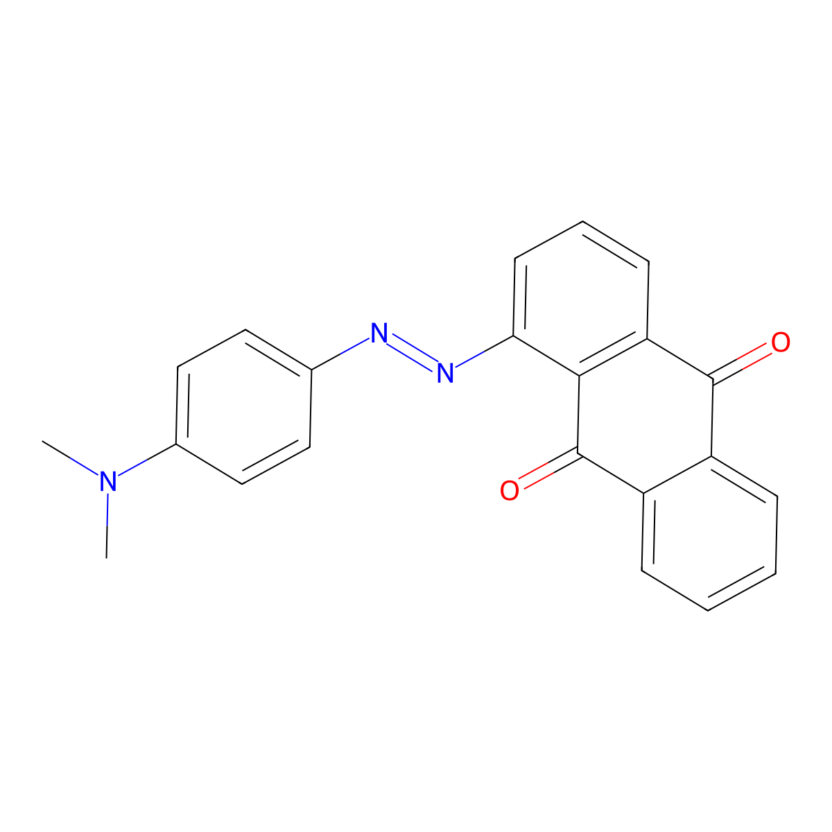 9,10-Anthracenedione, 1-[[4-(dimethylamino)phenyl]azo]- molecular structure, CAS 47531-44-2