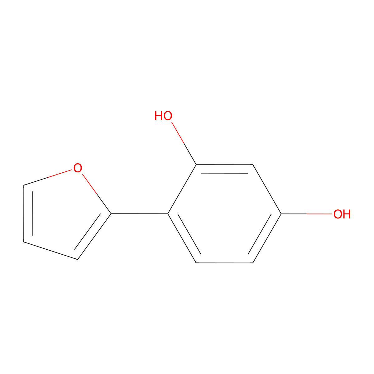 1,3-Dihydroxy-4-(furan-2-yl)benzene molecular structure, CAS 475391-60-7