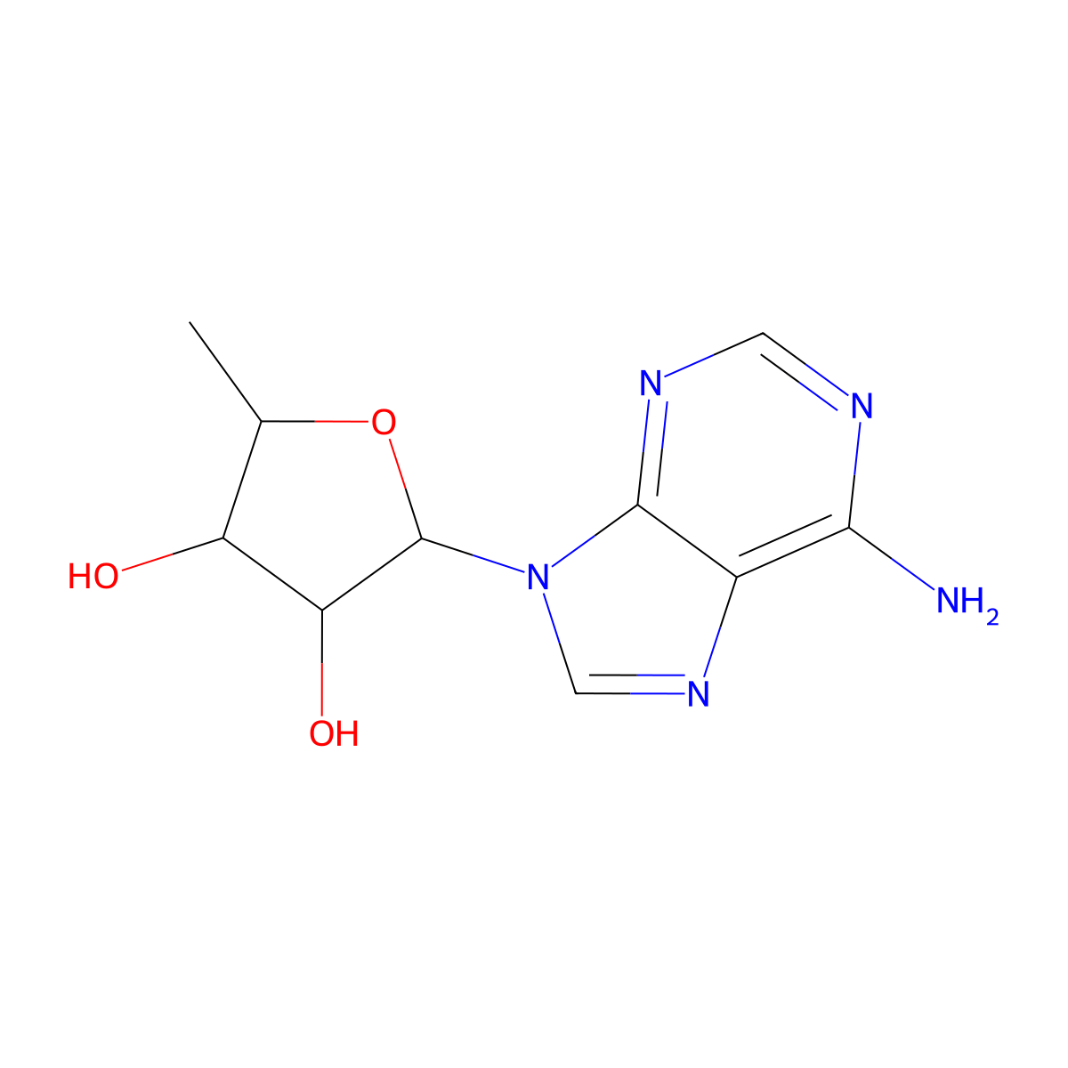 5'-Deoxyadenosine molecular structure, CAS 4754-39-6