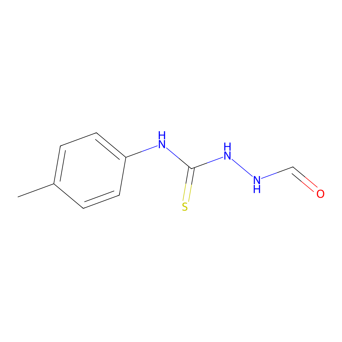 2-formyl-N-(4-methylphenyl)hydrazinecarbothioamide molecular structure, CAS 475414-60-9