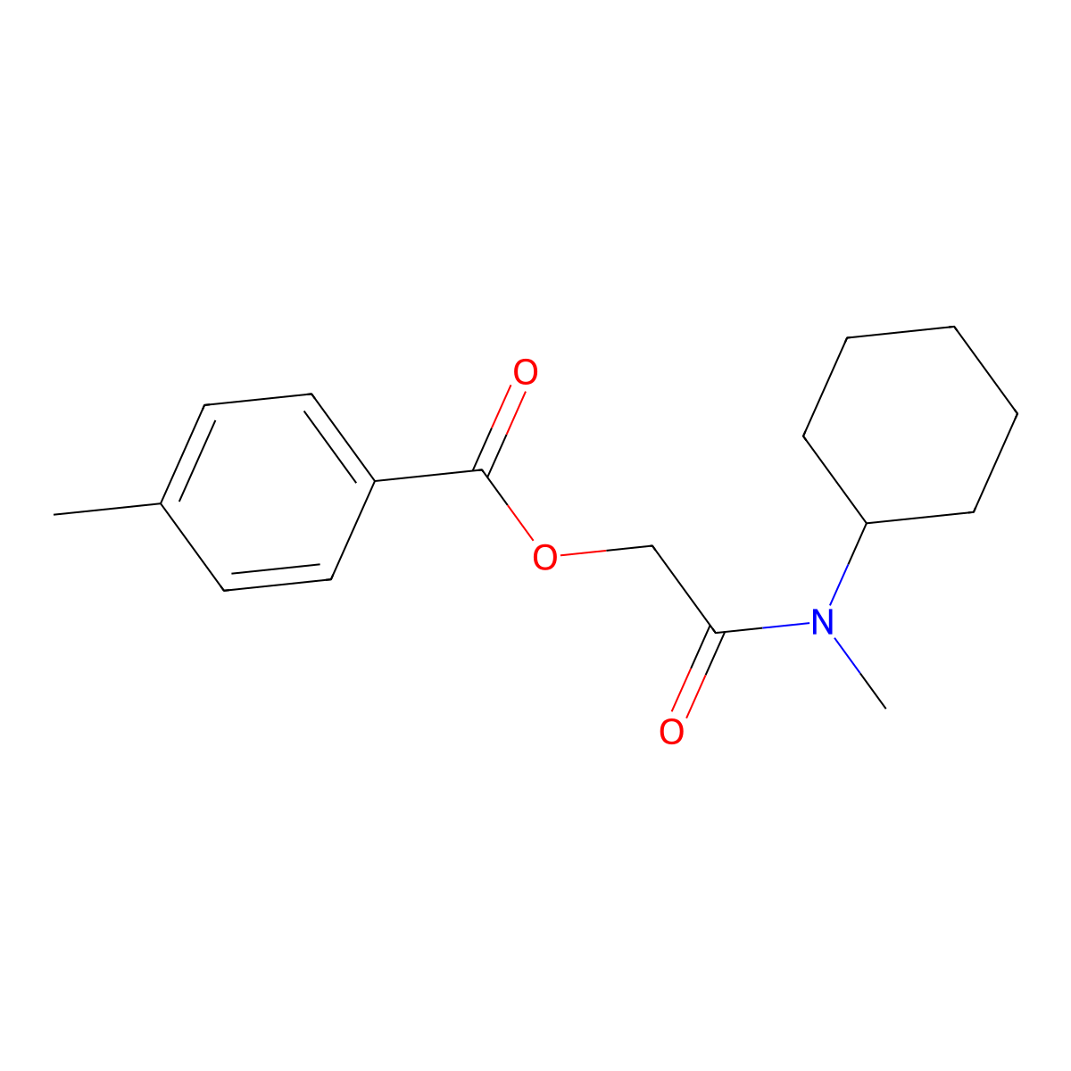 [Cyclohexyl(methyl)carbamoyl]methyl 4-methylbenzoate molecular structure, CAS 475415-68-0