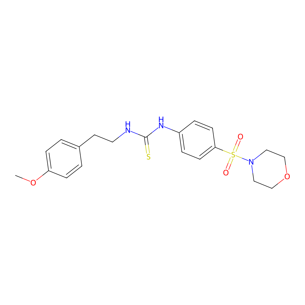 1-[2-(4-Methoxyphenyl)ethyl]-3-[4-(morpholin-4-ylsulfonyl)phenyl]thiourea molecular structure, CAS 475419-57-9