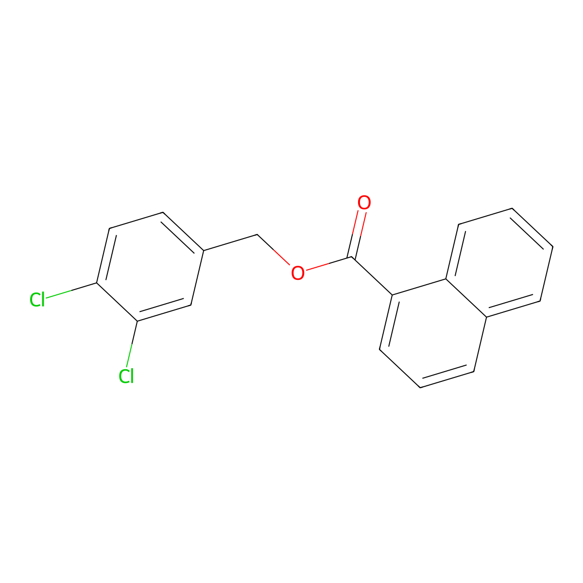 3,4-Dichlorobenzyl naphthalene-1-carboxylate molecular structure, CAS 475422-76-5