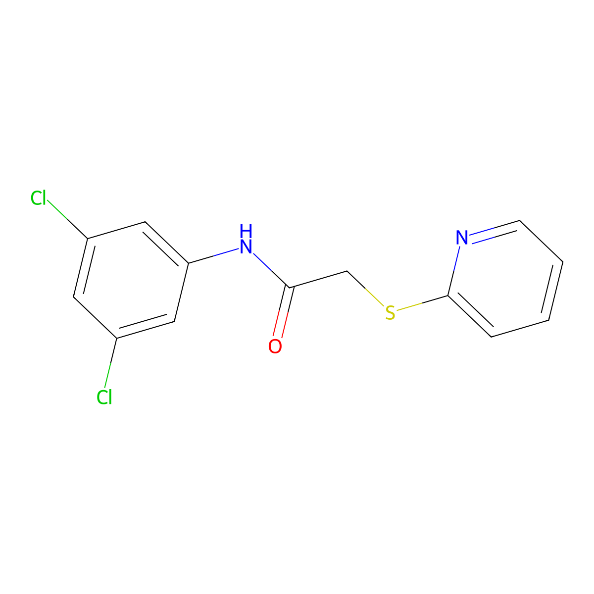 N-(3,5-dichlorophenyl)-2-(pyridin-2-ylsulfanyl)acetamide molecular structure, CAS 475432-99-6