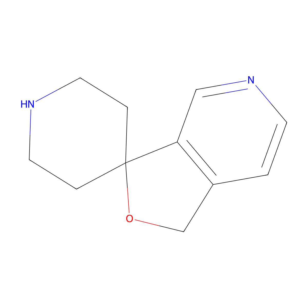 1H-spiro[furo[3,4-c]pyridine-3,4'-piperidine] molecular structure, CAS 475437-24-2