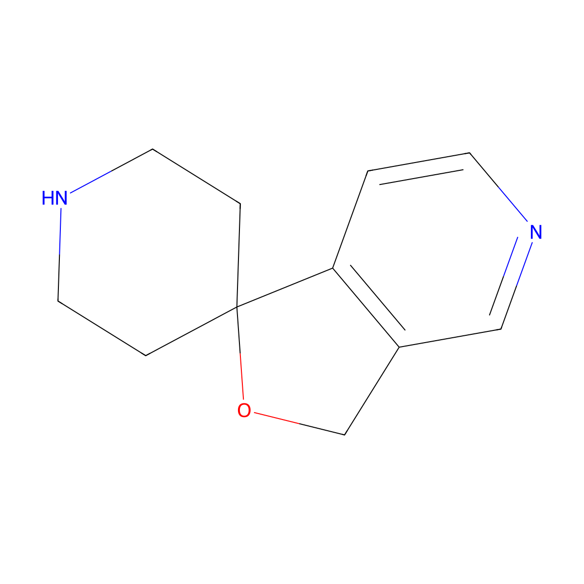 3H-Spiro[furo[3,4-c]pyridine-1,4'-piperidine] molecular structure, CAS 475437-27-5