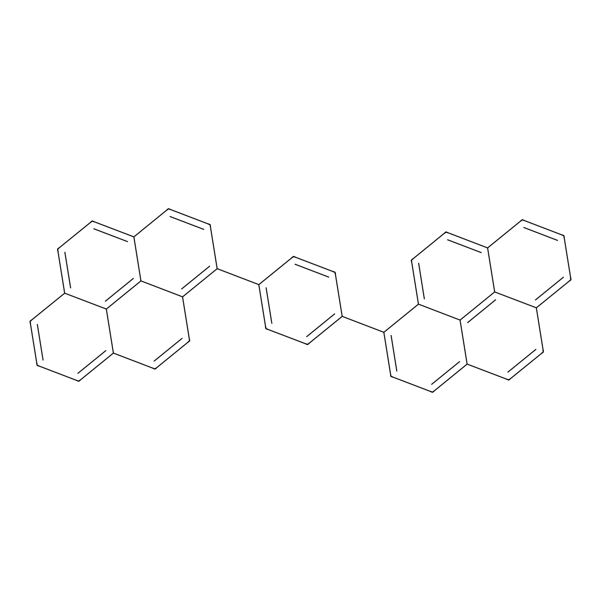 1,1'-(1,4-Phenylene)dipyrene molecular structure, CAS 475460-77-6