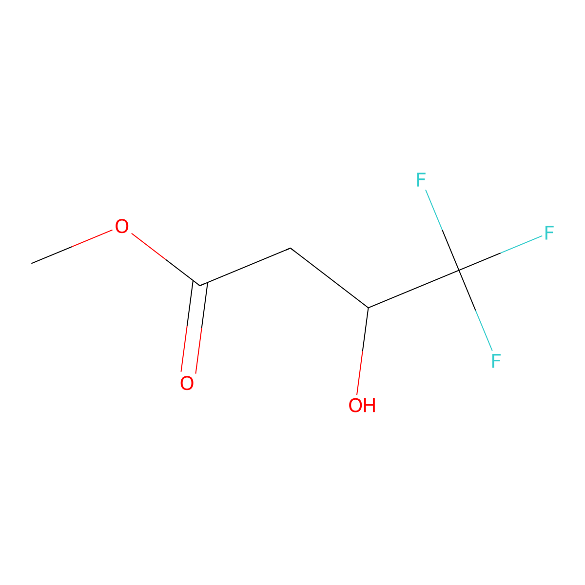 Methyl 4,4,4-trifluoro-3-hydroxybutanoate molecular structure, CAS 475467-53-9