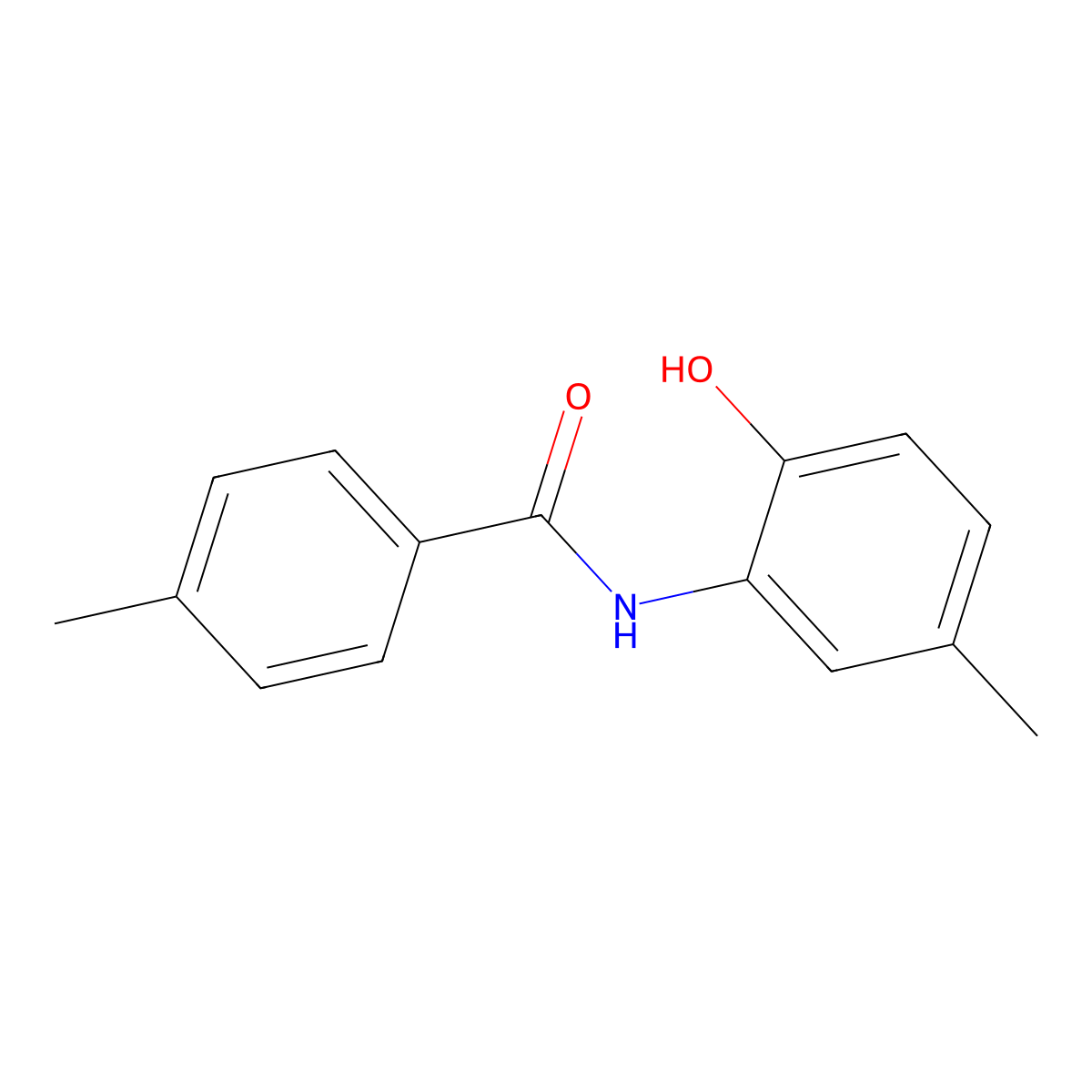 N-(2-hydroxy-5-methylphenyl)-4-methylbenzamide molecular structure, CAS 475468-08-7